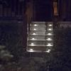 2Pcs White/Warm Light Stainless Steel Stair Lamp Energy Saving Solar Deck Lights  Fence Wall