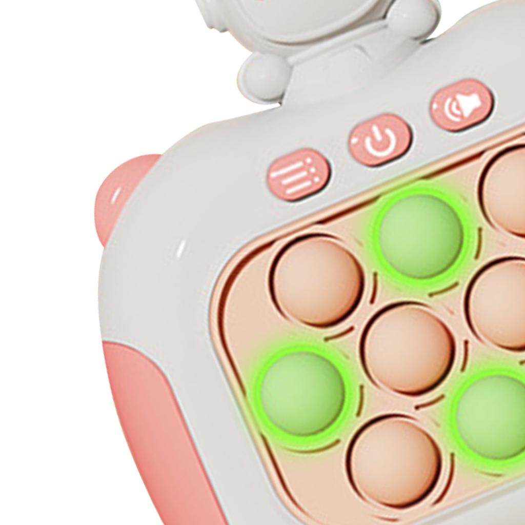Quick Push Bubbles Game Toy Educational Decompression Light Up Pop Puzzle Toy for Adults Kids