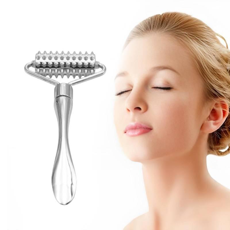 Premium Metal Eye Cream Roller Massager With Microneedle Design For Facial Beauty