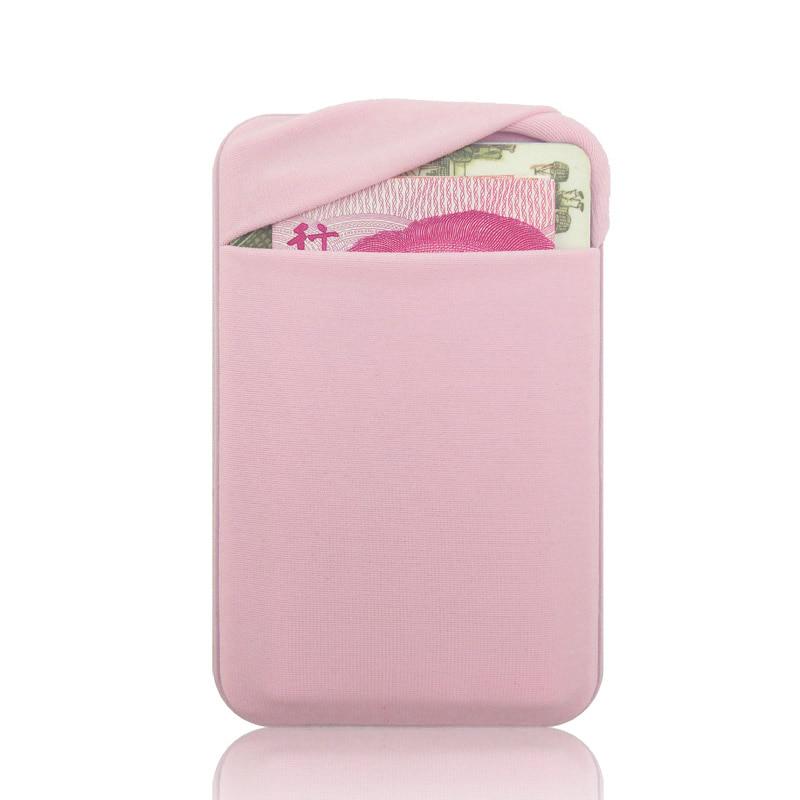 Elastic Stretch Lycra Adhesive Cell Phone ID Credit Card Holder Women Men Sticker Pocket Wallet Case