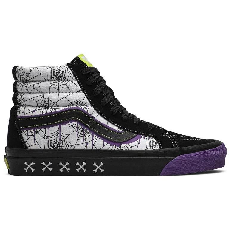 Vans Halloween X  SK8 Comfortable High-Top Skate Shoes Unisex Sneakers Black White Purple VN0A38GF00X