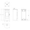 Wood Burning Steel Stove KRATKI TITAN Panorama Ø 150 11 kW