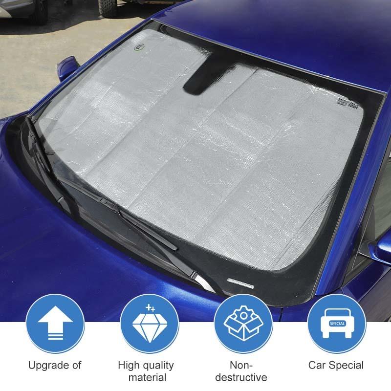 Auto Frontscheiben-Sonnenschutz Fensterblende Faltbare Sonnenblendenabdeckung Passend für Dodge Charger 2011 Aufwärts Autozubehör, 1 Stück