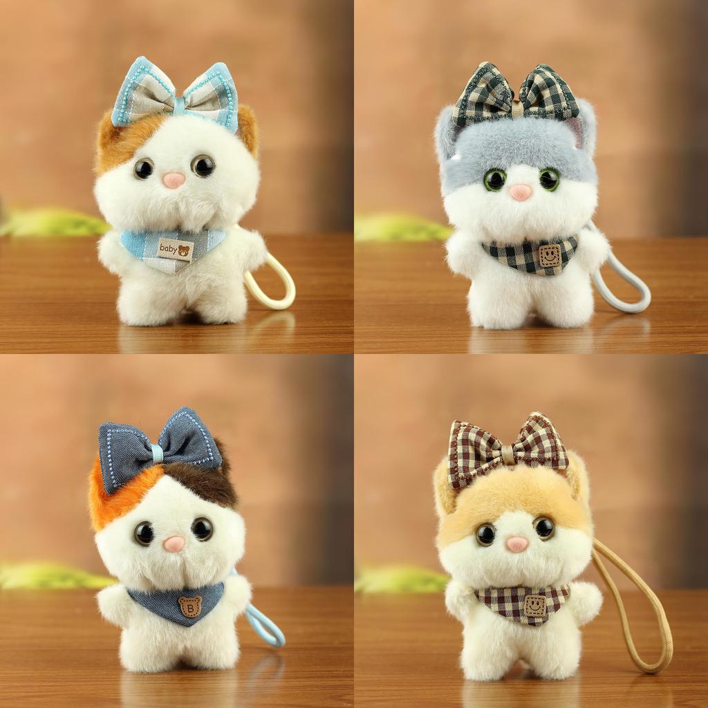 Cute Cat Plush Keychain With Soft Pp Cotton Filling For Bag Decoration And Gift For All Ages