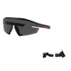 Prada Logo Arm Nylon Irregular Shape Sunglasses Unisex Sunglasses Black PS03ZS1BO06F