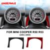 Pour Mini Cooper Hatch R50 R53 2001 2002-2004 Console de tableau de bord de voiture Cache-sortie d'air latérale Garniture Autocollant intérieur en fibre de carbone souple