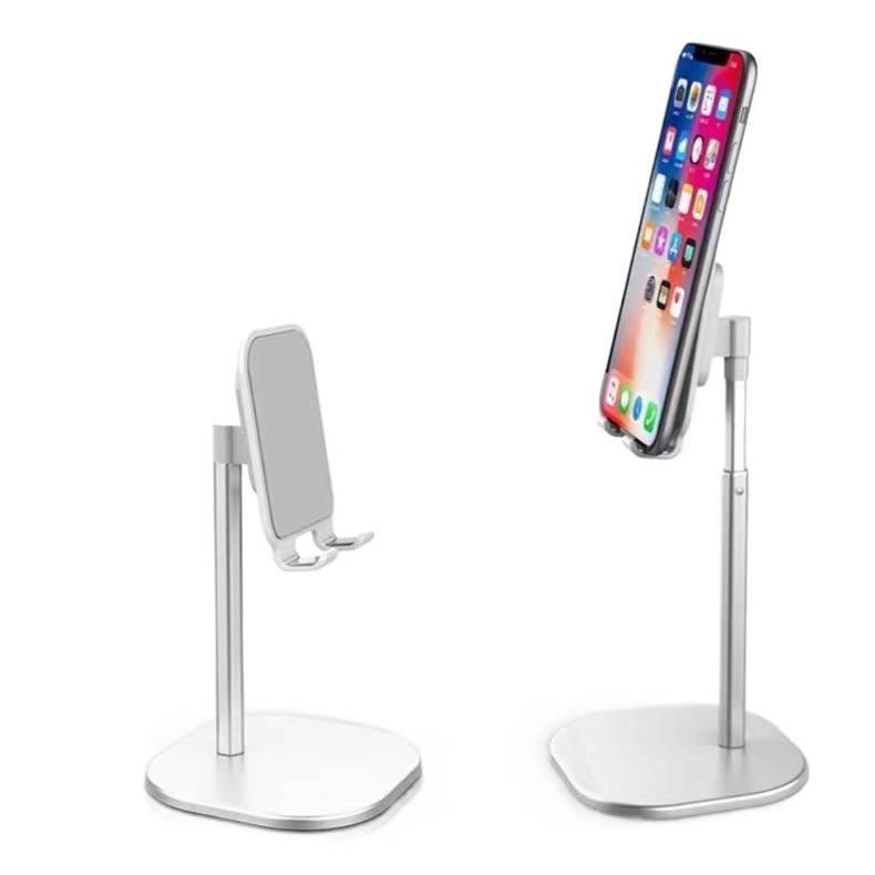 Adjustable Metal Desktop Phone & Tablet Stand for Bedside or Live Streaming