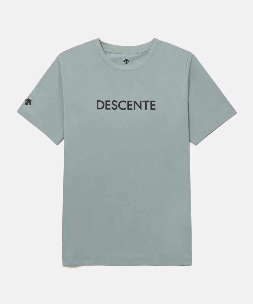 DESCENTE Tough Wording Short Sleeve T-Shirt Denim Blue Sr123Uts13 (A Type)