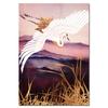 Retro Chinese Style Gold Flying Crane Abstract Sun Animal Canvas Painting Birds Posters Prints Wall Painting for the Living Room