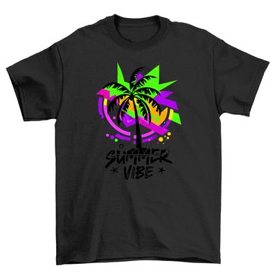 Summer_72 Palm Tree Paradise Funny T-shirt Cotton Unisex Printed Design