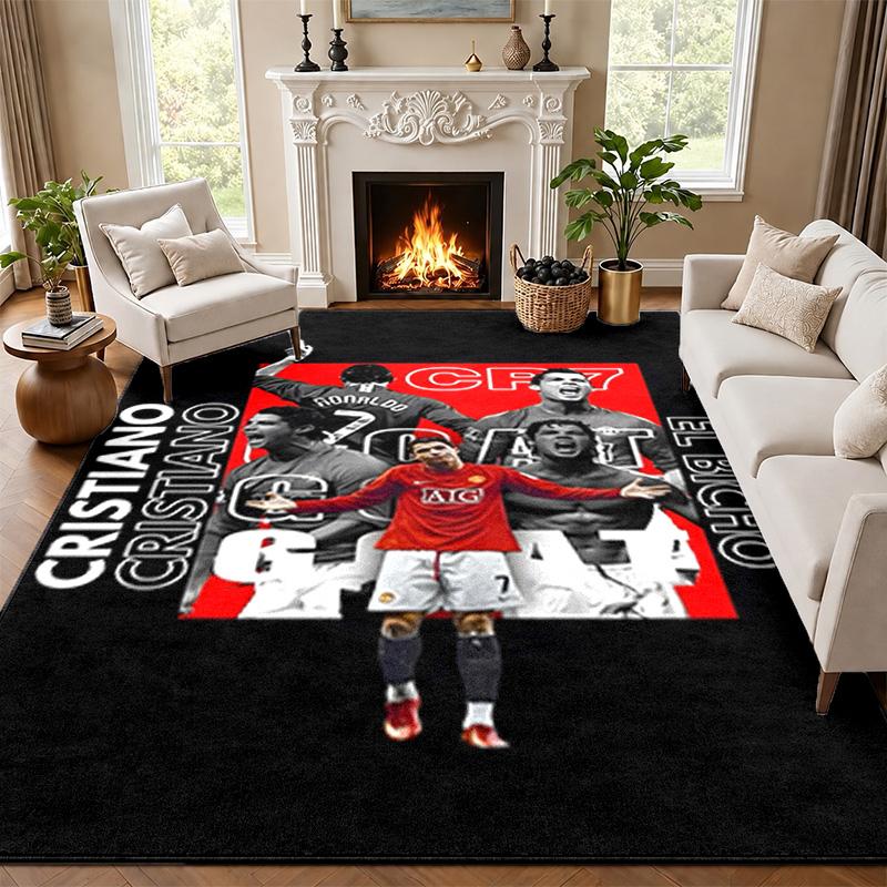 Cristiano Ronaldo Carpet Door Mat for Living Room or Bedroom Protective Mat Under Chair Office Decoration Christmas Gift Birthday Present