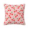 Red Cherry Pink Hearts Pillowcase Square Pillow Case X Inches Soft Cozy Polyester Cushion Cover for Home Office Car Decor