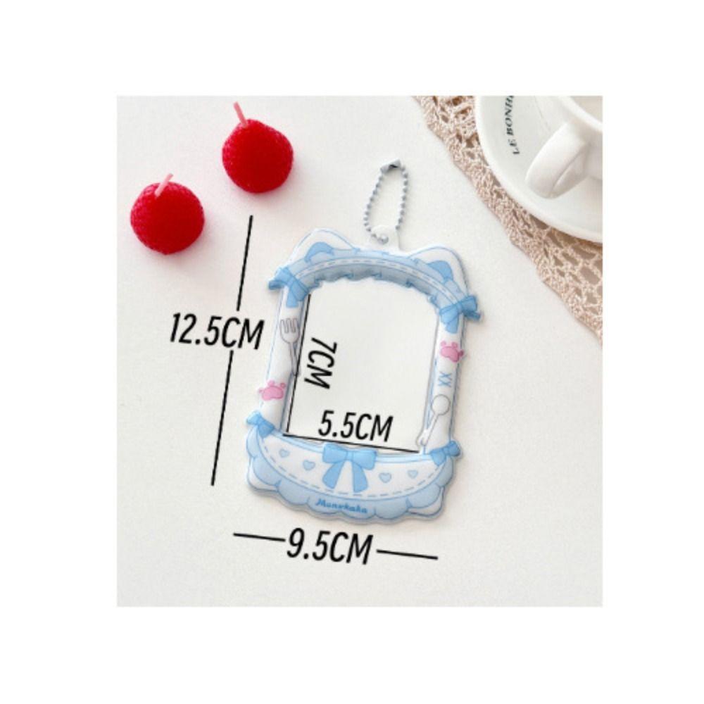 Cute 3 Inch Idol Photocard Holder PVC Kpop Idol Photo Frame with Chain Picture Display Card Holder