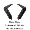 For BMW M3 F80 M4 F82 F83 2014-2020 Car Rear Bumper Collision Protection Lip Spoiler Glossy Black Carbon Fiber Look Body Kit