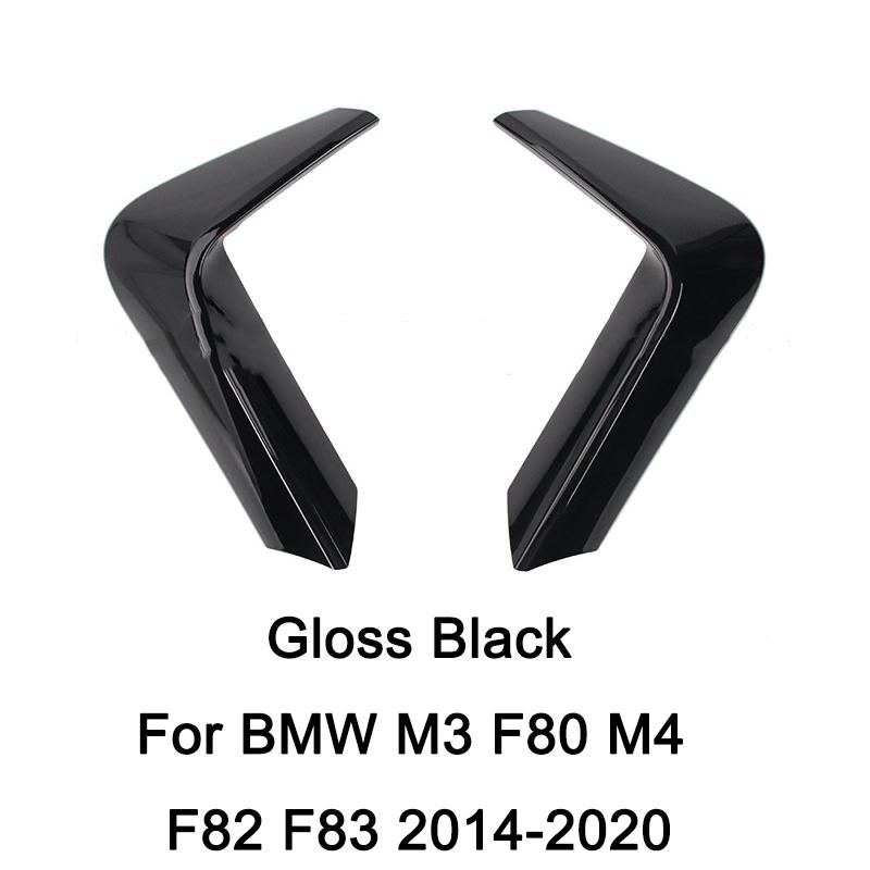 For BMW M3 F80 M4 F82 F83 2014-2020 Car Rear Bumper Collision Protection Lip Spoiler Glossy Black Carbon Fiber Look Body Kit