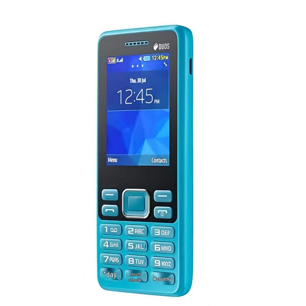 SM-B350E 2G GSM Candybar Phone: Simple, keypad-based feature phone for seniors and students.