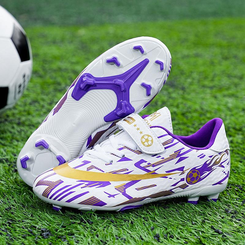 Children's new football shoes Broken nails Long nails Broken nails Rotary buckle Grass student game football shoes Small size football shoes