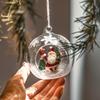 Glass Christmas Ball Ornament - Festive Hanging Decoration for Holiday Atmosphere