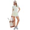 Womens Sporty Polo Top Pleated Skirt Set Tennis Gym Running Active Wear