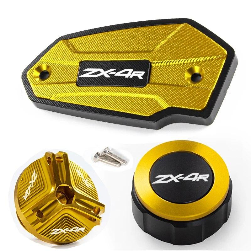 For Kawasaki Ninja ZX4RR ZX4R ZX-4R RR 2023 Motorcycle Front and Rear Brake Fluid Cap Protection and Filler Cap Accessories