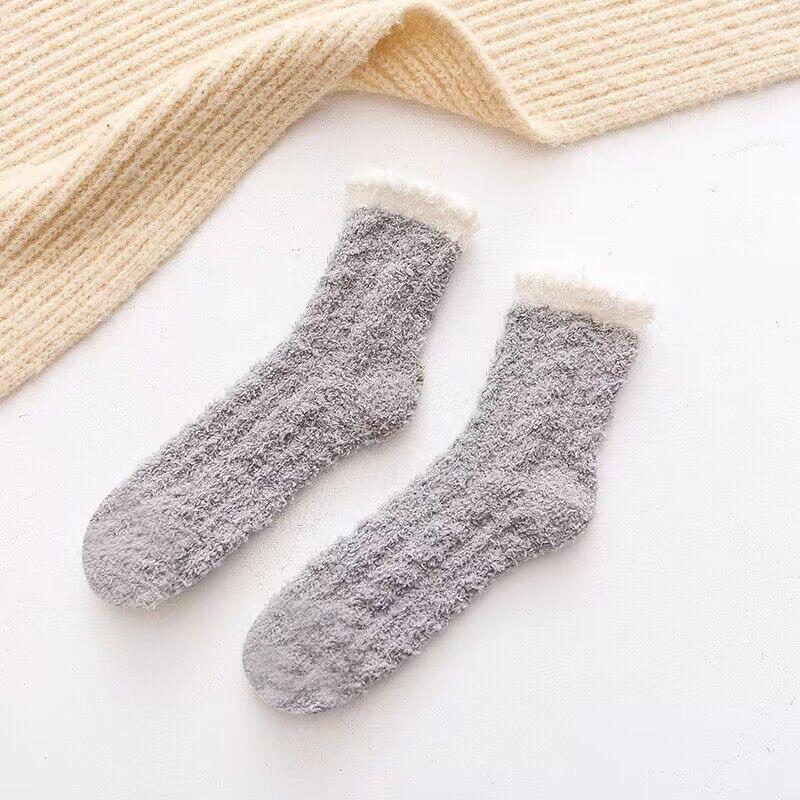 Women's Coral Fleece Winter Socks - Plush, Thick, Warm Postpartum Sleep & Floor Socks