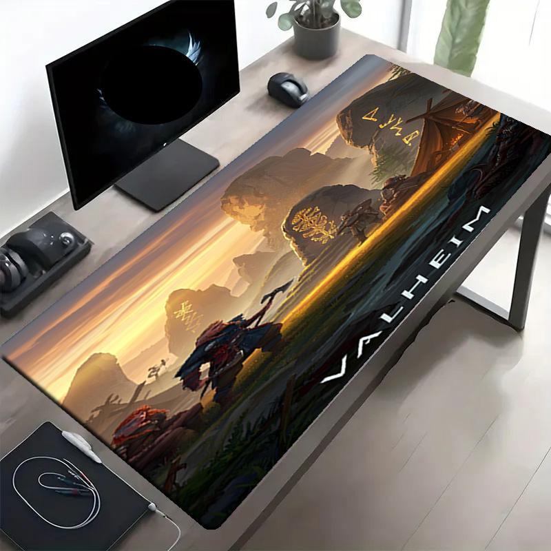 Valheim Print Mouse Pad, Anti‑Slip Desktop keyboard Mat, for PC Laptop Gaming Working Daily Use, Cool Festival Birthday Gift