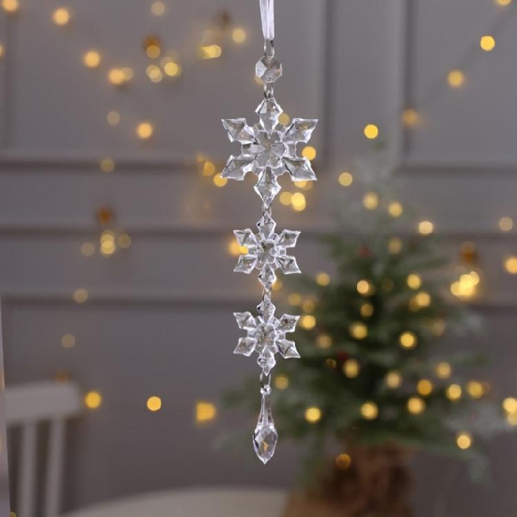 Beautiful Acrylic Christmas Ornament Delicate Crystal Accessory Christmas Hanging Ornament For Stylish Celebration