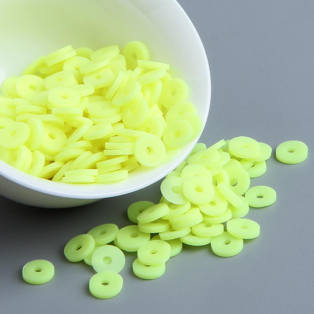 10g DIY Solid Color Polymer Clay Beads for Bracelets & Necklaces - Handmade Spacer Beads