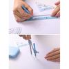 8 Pcs Compass/Math Set for Students with Shatterproof Storage Box, Geometry Set for School, Includes Ruler, Protractor, Compass, Pencil,Pencil