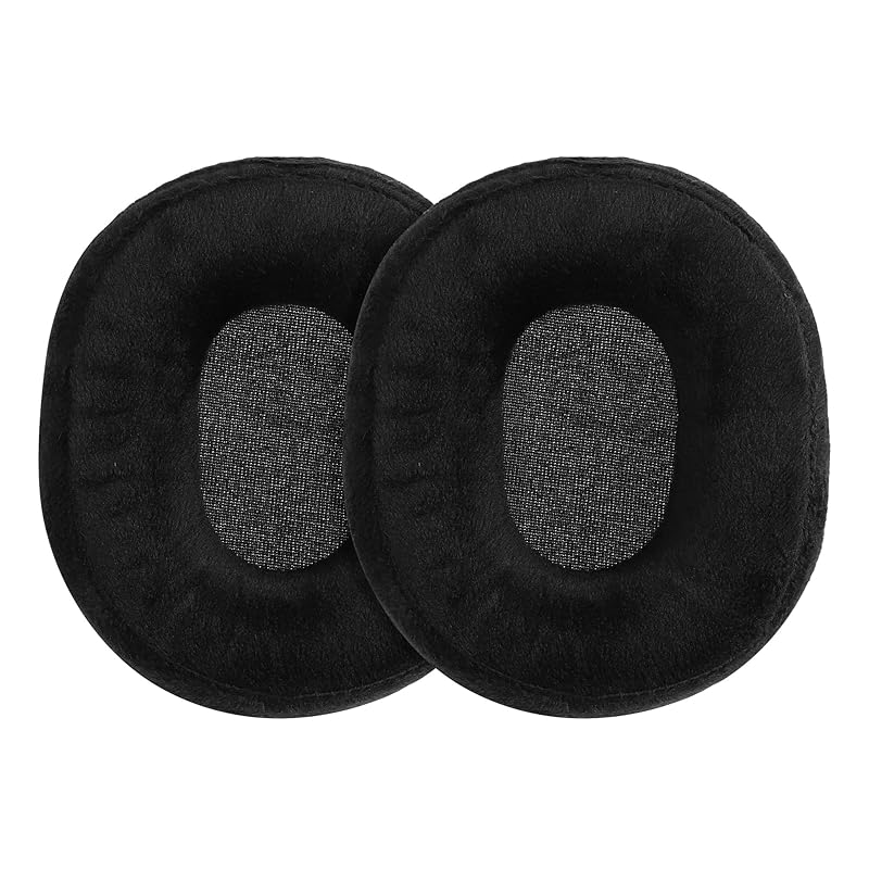 

kwmobile 2x headphone cover AudioTechnica ATH M20x BT compatible replacement ear pads - cushion velor black color