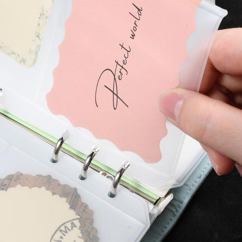 20 Pieces Clear PVC A6 Organizers Sleeves Durable Waterproof Sheet Protectors Stationery Holder For Journals And Diaries