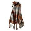 Classical Plaids Pattern Scarf Mohair Blend Long Scarf Warm Comfortable Neckwrap For Daily Outfit Winter Warmth