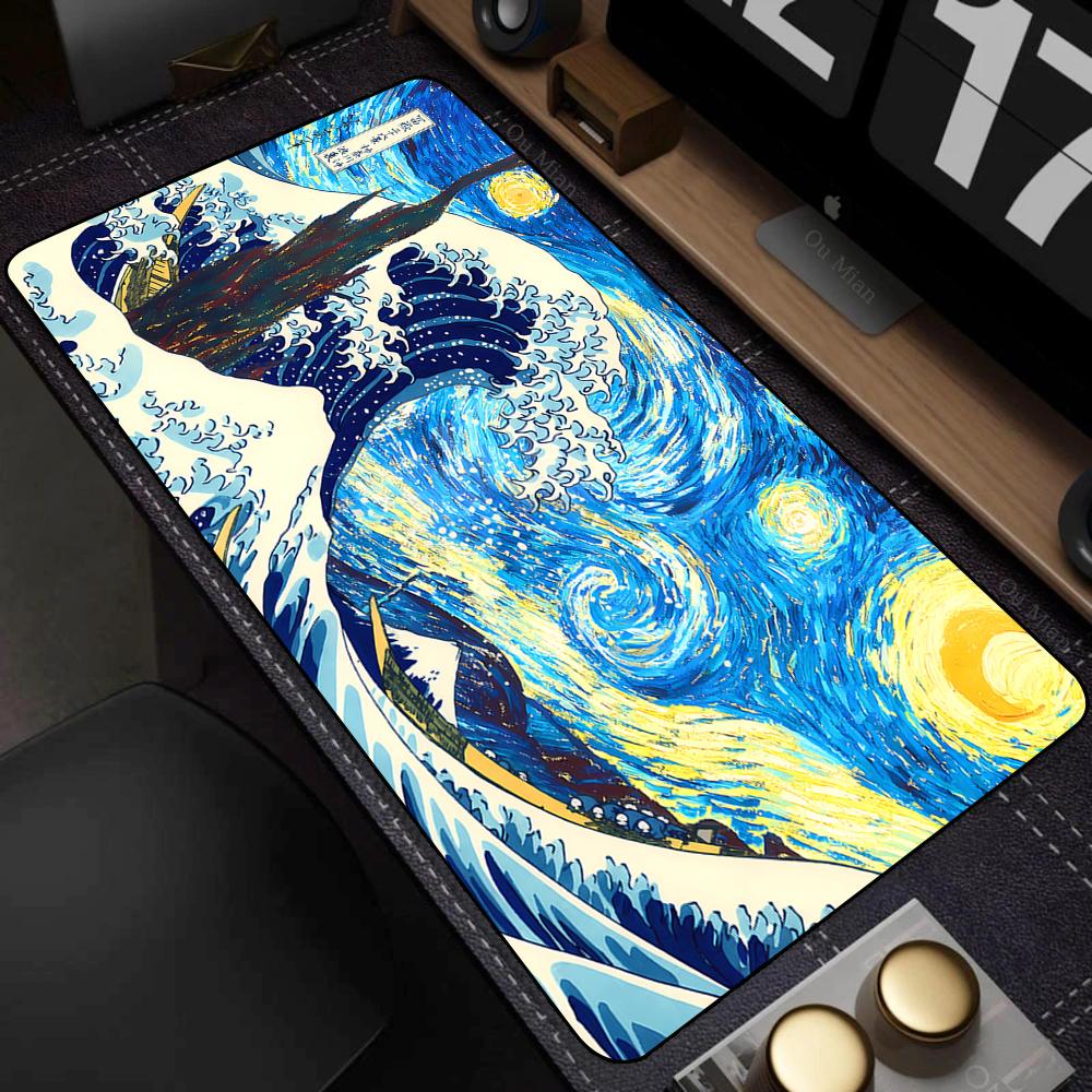 Large Mousepad Japan Great Wave Mousepads Keyboard Mat Deskpad Pc Game Desk Mats Company Mouse Pad Rubber anti slip Mouse Mats