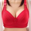 Thin mold cup, four row buckle, non-magnetic, no steel ring, mother's underwear gathering, lifting chest, big chest, showing small text bra