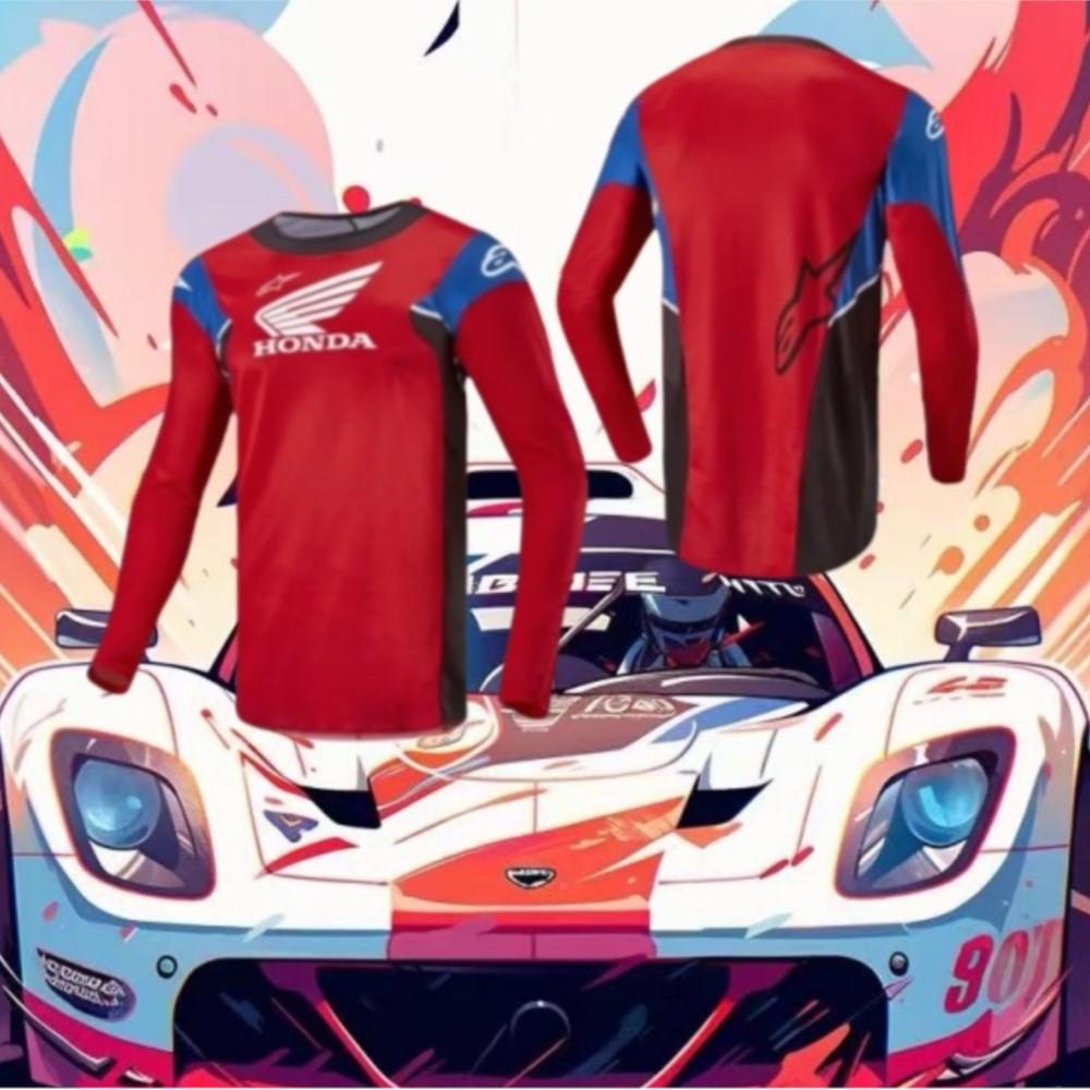 Summer 2026 Honda New Off-road Motorcycle Riding T-shirt Fast-drying Breathable Long-sleeved Men's And Women's Riding Clothes