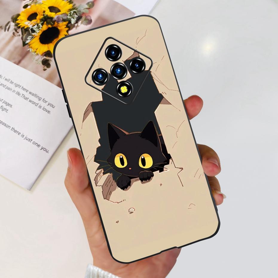 Lovely Painted Case For Infinix Zero 8 8i X687 X687B Soft TPU Back Cover For Infinix Zero8 Zero8i Black Silicon Phone Cases
