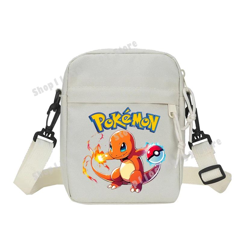 Pokemons Pikachu Shoulder Bag Small Crossbody Satchel Anime Gengar Casual Messenger Sling Bag Men Sports Pouch Boy Birthday Gift