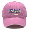 Snapback Baseball Cap With "CURACAO" "LETS'S GO CURACAO" Flag Printed , Adjustable Baseball Hat Retro Sporting Vintage Casual Dad Hat