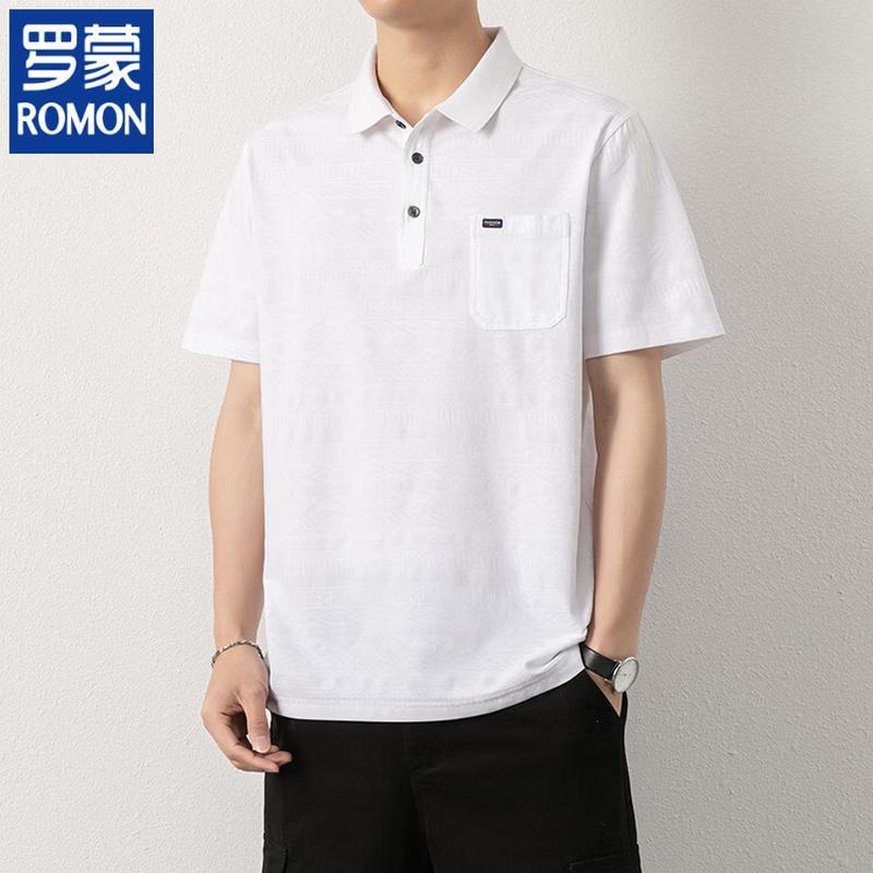 Romon Men s Casual Short Sleeve Polo Shirt 4XL