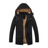 New Winter Fleece Thickened Trench Coat Men's Washed Cotton Jacket Men's Jacket Trendy Padded Clothes