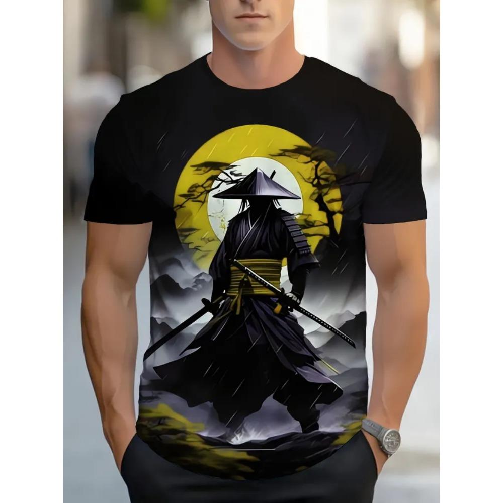 Summer New Men's T-shirt 3D Printed Cool Anime Hero Loose Versatile Round Neck Large Size Short Sleeve T-shirt