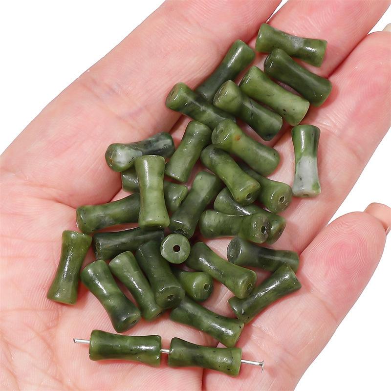 

Бамбуковый узел Авантюрин и Агат Браслет из бусин из нефрита - Сделай сам Аксессуары для украшений в древнем стиле 12x5mm, approx. 1mm hole, 5 beads/bag