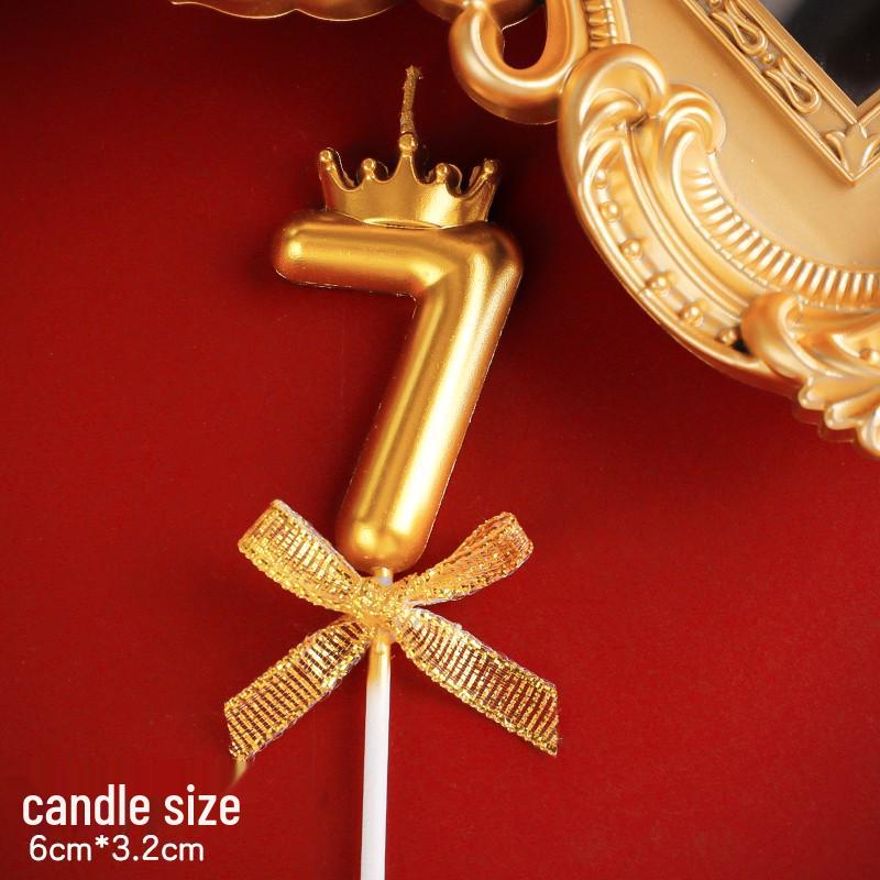Large Gold Number Candles for First Birthday, Full Moon, Children's Cake Decorations, and Party Accessories.