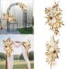 Elegant Ceremony Arch Polyester Silk Floral Arrangements Weather Resistant Plastic Frame Suitable for Outdoor Parties