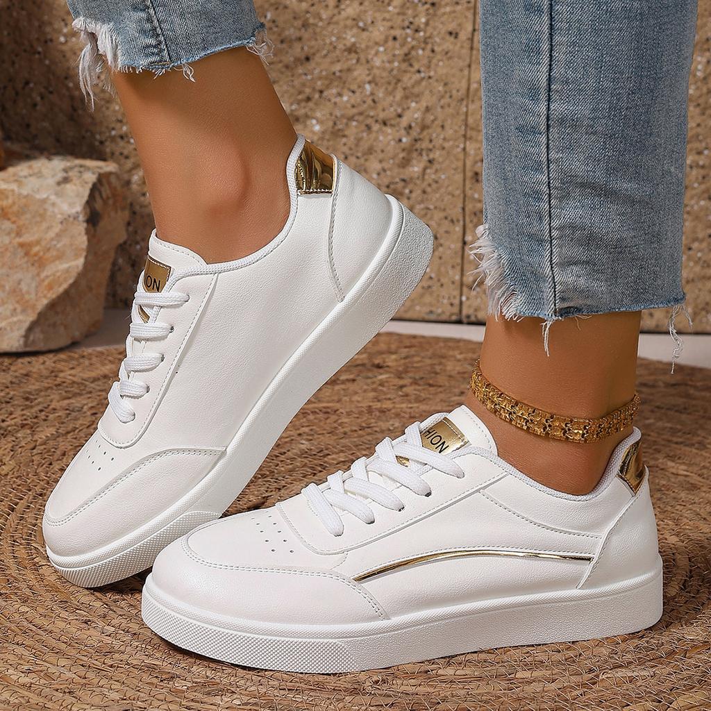 Sneakers for Women Fashion Outdoor Casual Shoes High Quality Leather Vulcanize Shoes Lace Up Tennis Training Shoes Zapatos Mujer
