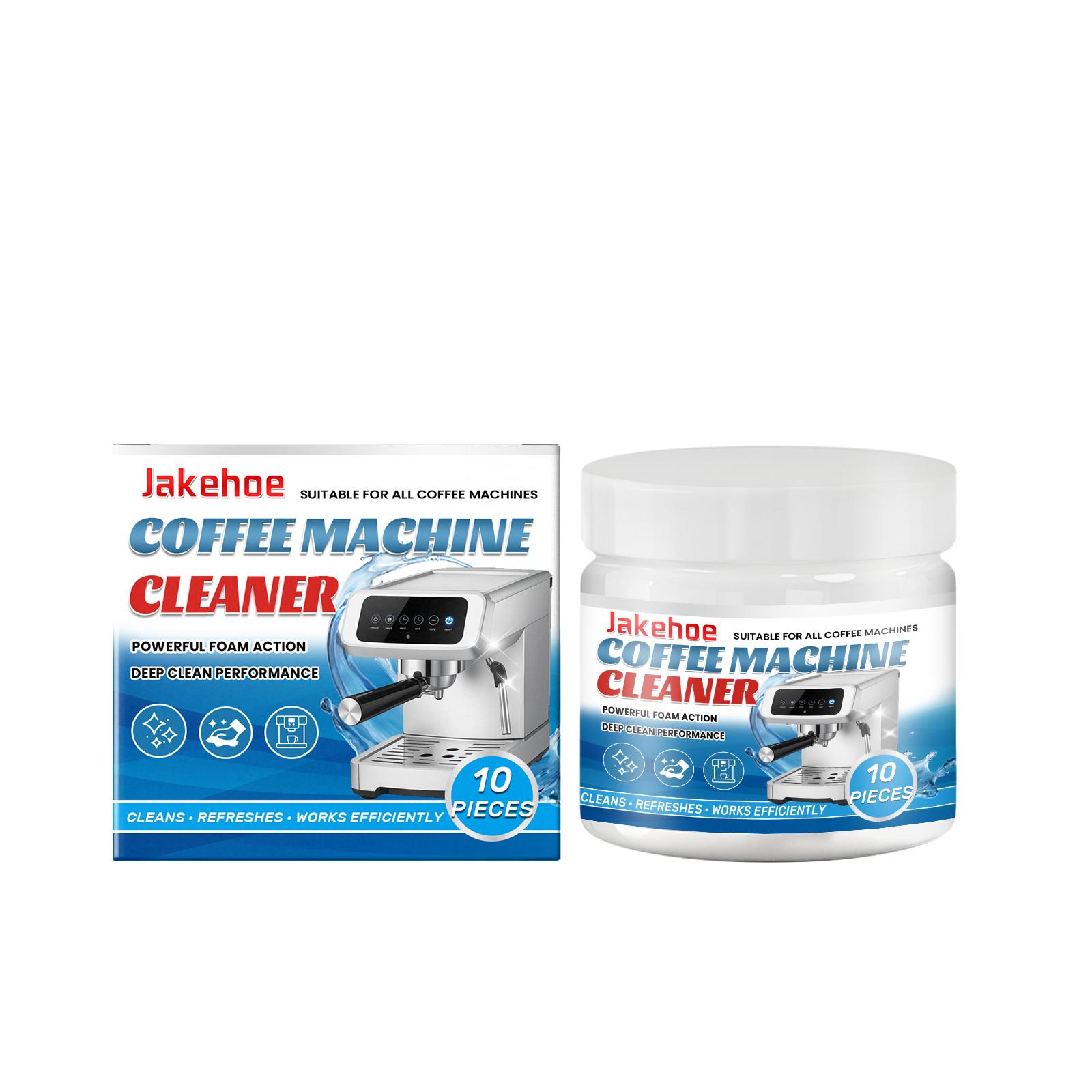 Jakehoe Coffee Machine Cleaning Tablets Gentle cleaning of coffee machine stains and scale, portable cleaning and care tablets