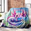 Underwater Axolotl Home Customize Your Name Blankets Comfortable Soft Lightweight Allseason Multipurpose Blanket For Picnics Sofas Offices Beds Living