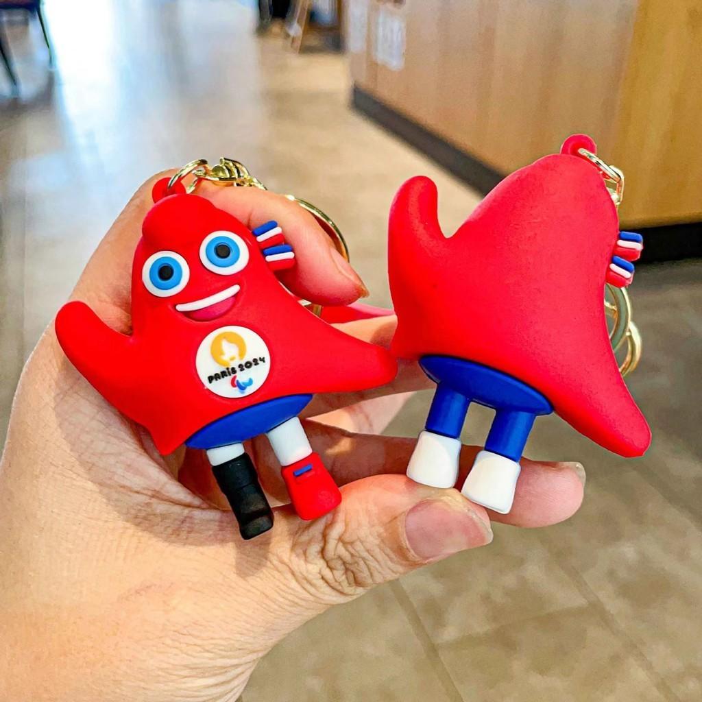 Adorable 2024 Paris Mascot Frigee Keychain Silicone Souvenir Perfect For Gifts