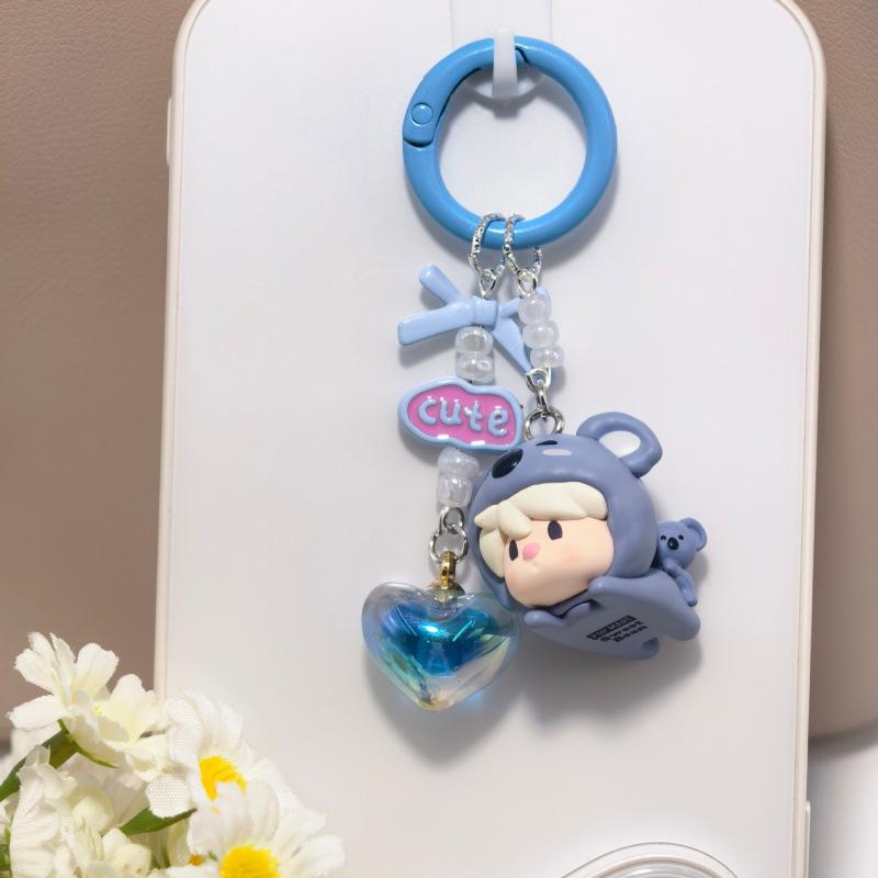 Original Pop Mart Bubble Bean Pyjama Herz Tidelope Anhänger Handy Lanyard