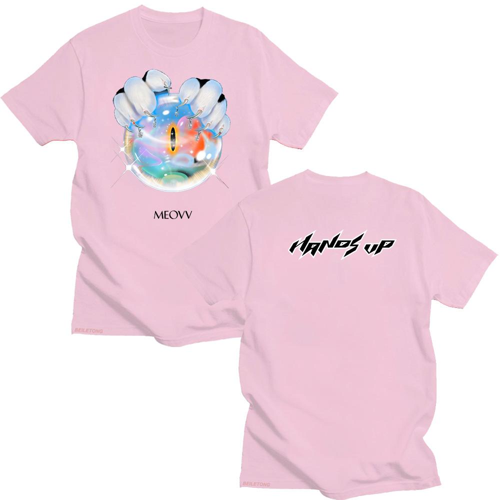 MEOVV Hands Up T Shirts 2025 Fashion Unisex Cotton Short Sleeve Summer Men Women Graphic Tees Kpop T-shirts Streetwear